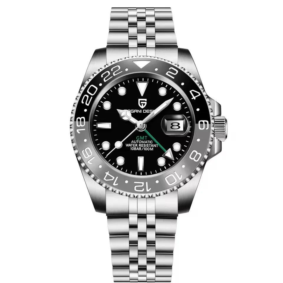 PAGANI DESIGN New V2 40MM GMT Men watch Mechanical Watches Luxury Automatic Sapphire Glass Waterproof Wrist Watches for men - EverythingWhatYouWant