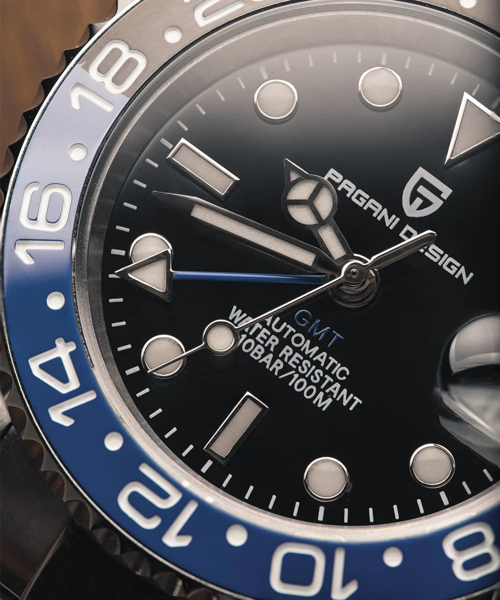 PAGANI DESIGN New V2 40MM GMT Men watch Mechanical Watches Luxury Automatic Sapphire Glass Waterproof Wrist Watches for men - EverythingWhatYouWant