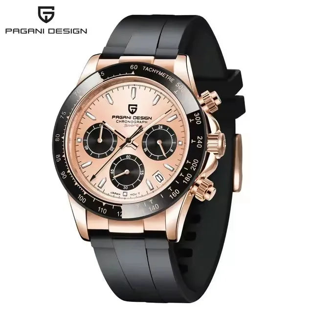 40mm New V2 PAGANI DESIGN Classic fashion Men Quartz Watches Sapphire Retro Chronograph Stainless Steel Waterproof Watch for Men - EverythingWhatYouWant