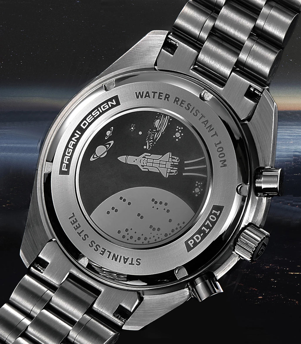 PAGANI DESIGN PD1701 Tribute to CK2998 Moon Watch Retro Quartz Watch For Men AR Sapphire crystal Sport Chronograph Man 2026 New - EverythingWhatYouWant