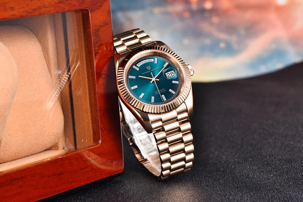PAGANI DESIGN New Week Calendar Type Man watch ST16 Movt Waterproof Mechanical Watch 316L All Steel Luxury Luminous Men watch - EverythingWhatYouWant