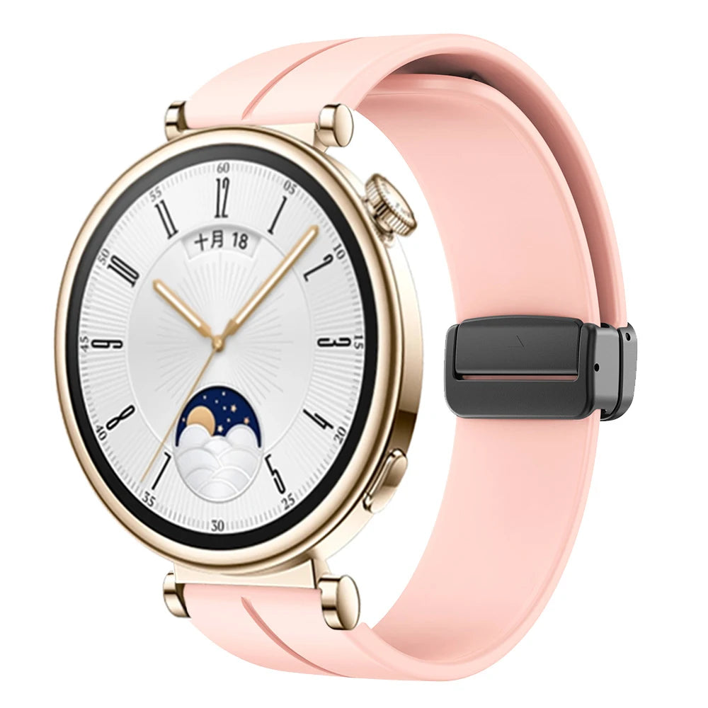 18mm Magnetic Buckle Strap For huawei watch gt 4 41mm Replacement Wristband Sport Silicone belt correa bracelet watch gt4 band - EverythingWhatYouWant