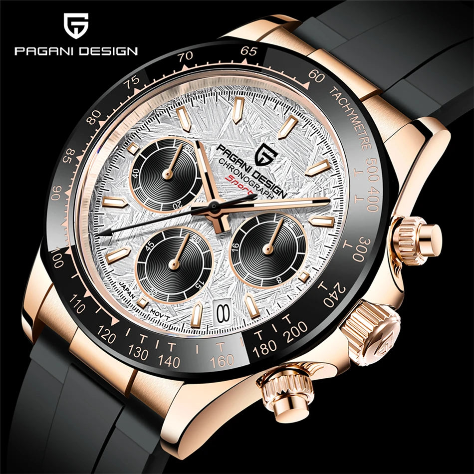 40mm New V2 PAGANI DESIGN Classic fashion Men Quartz Watches Sapphire Retro Chronograph Stainless Steel Waterproof Watch for Men - EverythingWhatYouWant