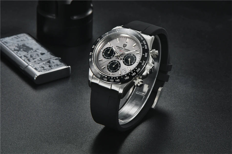 40mm New V2 PAGANI DESIGN Classic fashion Men Quartz Watches Sapphire Retro Chronograph Stainless Steel Waterproof Watch for Men - EverythingWhatYouWant