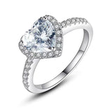 One Carat Six-Claw Diamond Ring with Zircon Accents - EverythingWhatYouWant